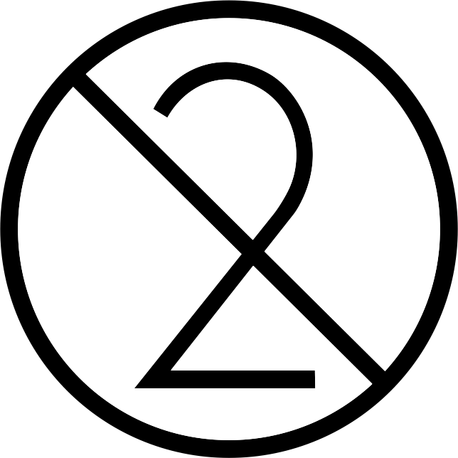 Single Use Only symbol