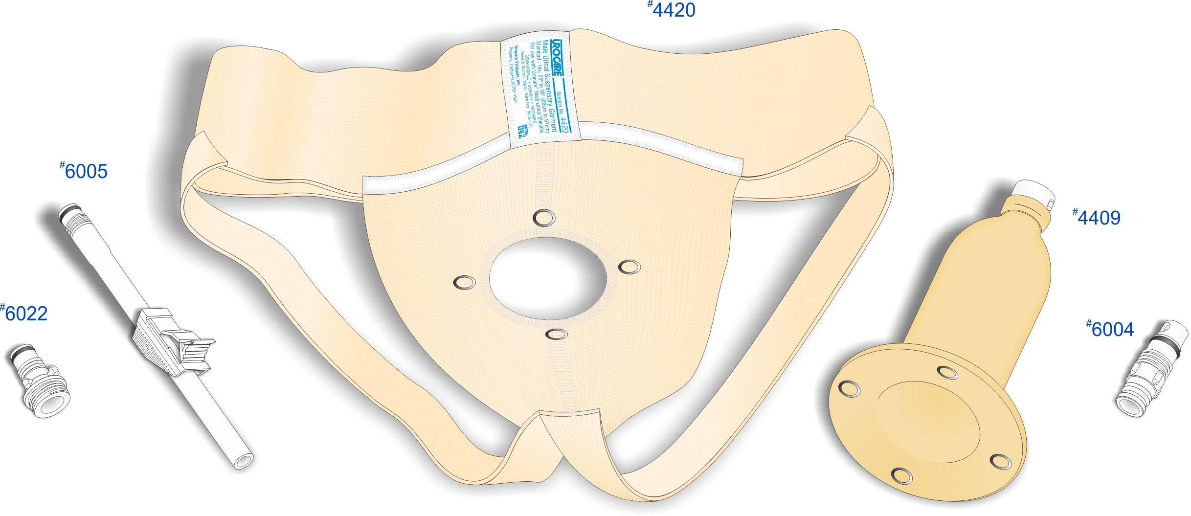 Urocare #4399 Standard Male Urinal Kit, Small enlarged view (opens in new window)