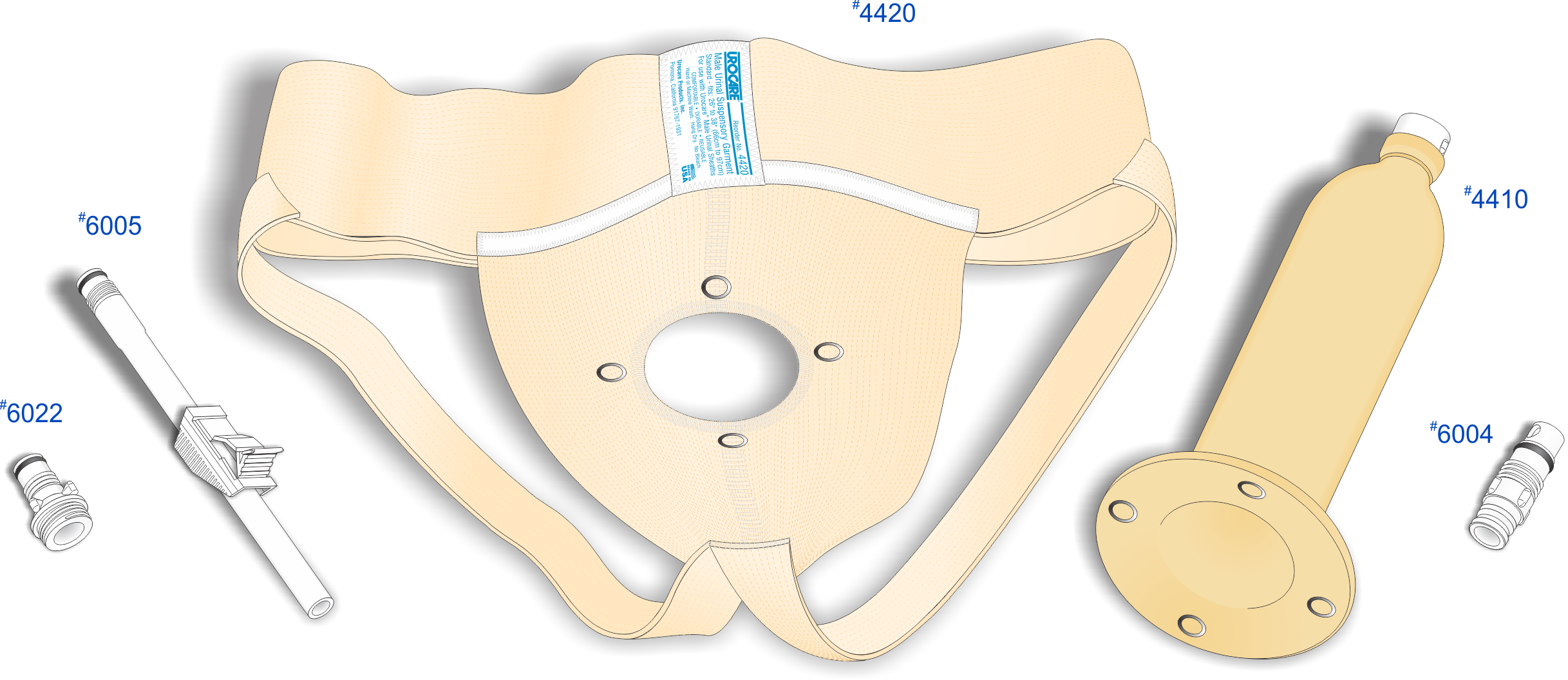 Urocare #4400 Standard Male Urinal Kit, Medium enlarged view (opens in new window)