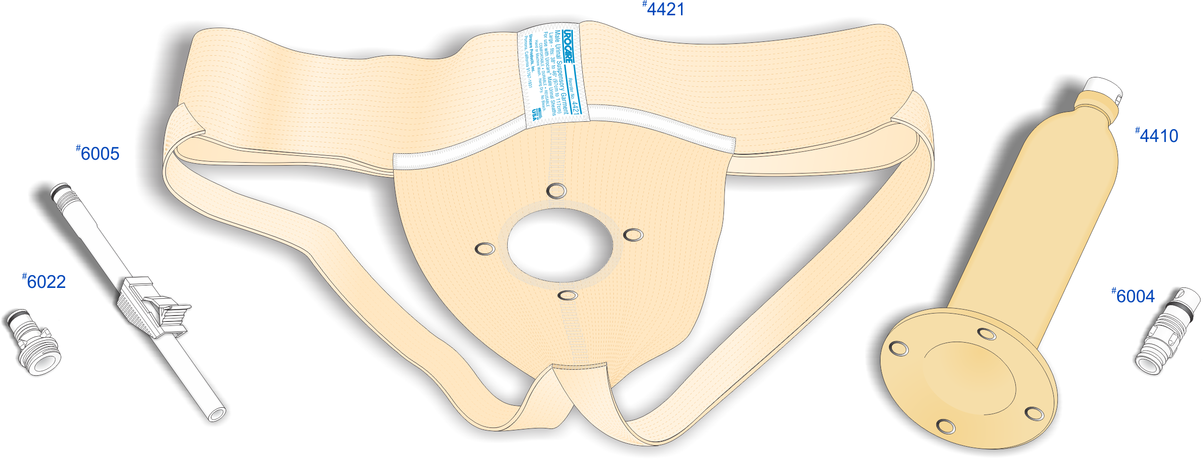 Urocare #4401 Standard Male Urinal Kit, Medium enlarged view (opens in new window)