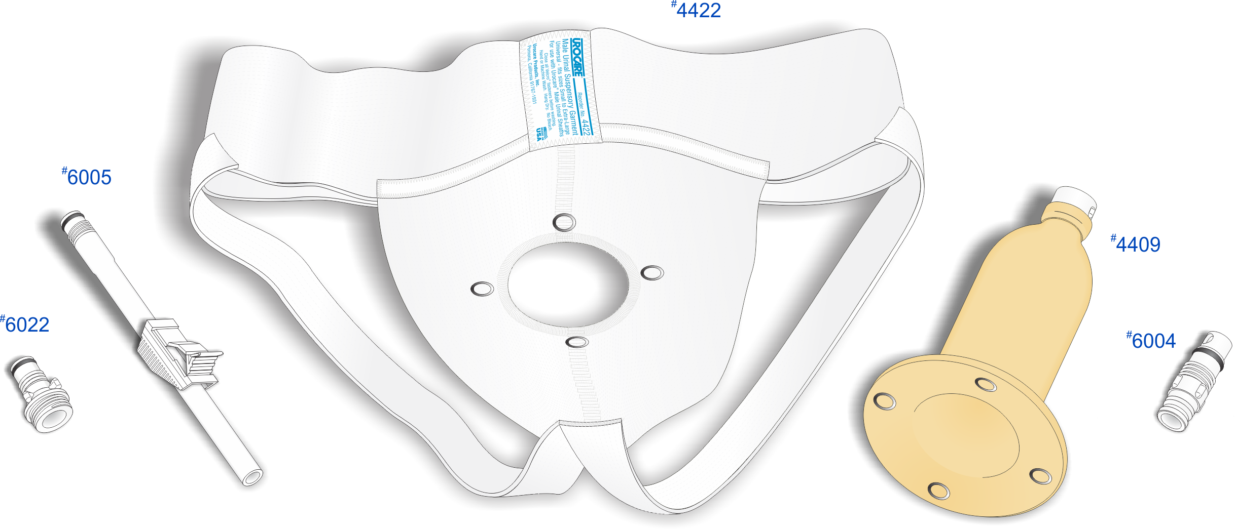 Urocare #4402 Universal Male Urinal Kit, Small enlarged view (opens in new window)